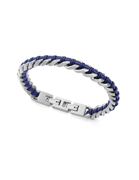 PULSERA VICEROY CABALLERO ACERO Y PIEL AZUL 14386P01013                                             