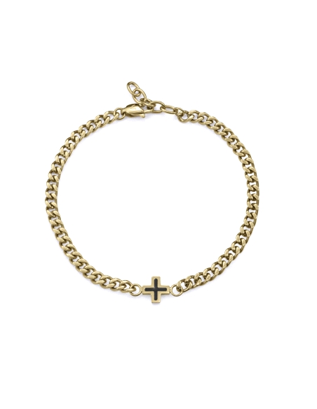 PULSERA VICEROY CABALLERO ACERO IP DORADO CRUZ 14393P01012                                          