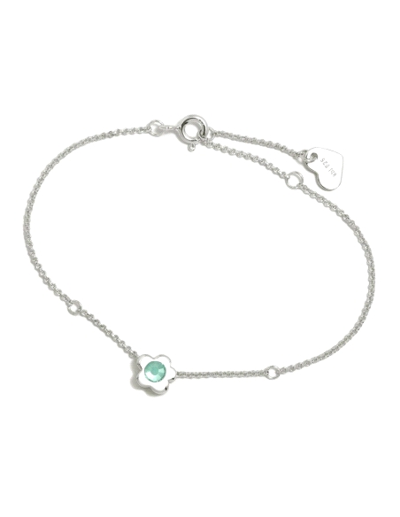 PULSERA PLATA AGATHA RUIZ DE LA PRADA FLOR GAGA AGUA