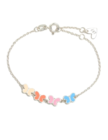 PULSERA PLATA AGATHA RUIZ DE LA PRADA SUPERAGATHA PASTEL 3 MARIPOSAS