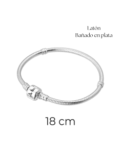 PULSERA A TU LADO LATON BAÑO PLATA 18CM                                                             
