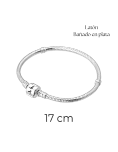 PULSERA A TU LADO LATON BAÑO PLATA 17CM                                                             