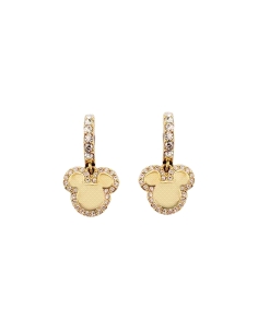 PENDIENTES DISNEY BRONCE CHAPADO MICKEY MOUSE ARO                                                   