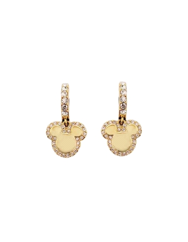 PENDIENTES DISNEY BRONCE CHAPADO MICKEY MOUSE ARO                                                   