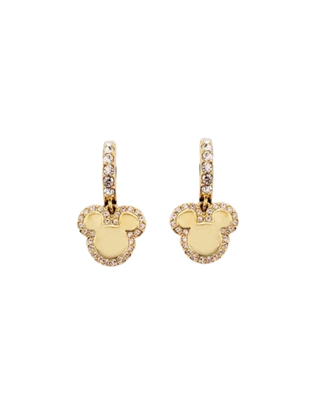 PENDIENTES DISNEY BRONCE CHAPADO MICKEY MOUSE ARO                                                   