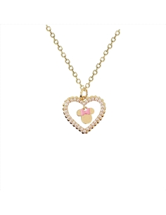 GARGANTILLA DISNEY CHAPADO BRONCE MINNIE MOUSE CORAZON                                              