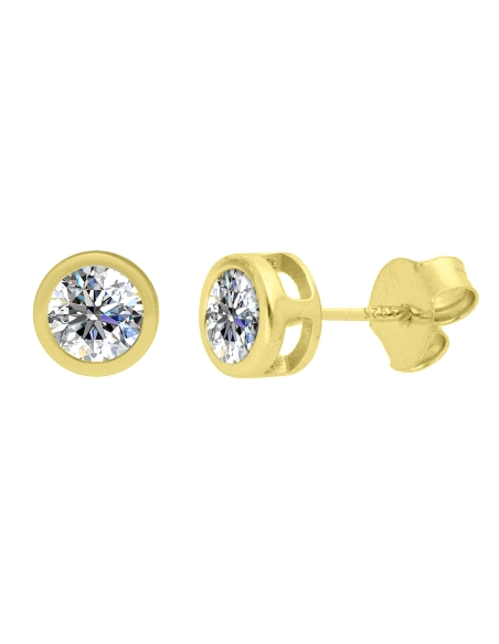 PENDIENTES BRIZZLING PLATA Y DIAMANTE MOISSANITA 3MM BMCE050G-3                                     