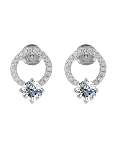 PENDIENTES BRIZZLING PLATA Y DIAMANTE MOISSANITA BME031                                             