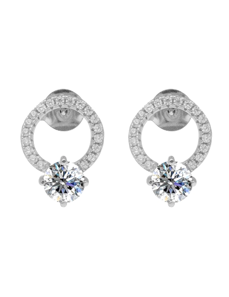 PENDIENTES BRIZZLING PLATA Y DIAMANTE MOISSANITA BME031                                             