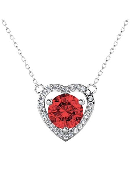 GARGANTILLA BRIZZLING PLATA Y MOISSANITA COLORS BMP013-R                                            