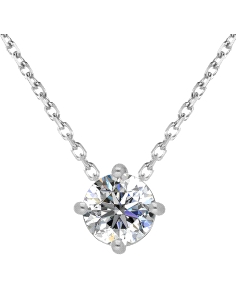 GARGANTILLA BRIZZLING PLATA Y DIAMANTE MOISSANITA 3MM                                               