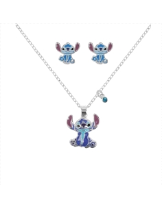 SET PENDIENTES Y GARGANTILLA DISNEY STITCH BRONCE                                                   