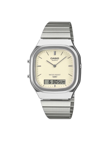 RELOJ CASIO VINTAGE UNISEX ACERO AQ-240E-7A2EF                                                      