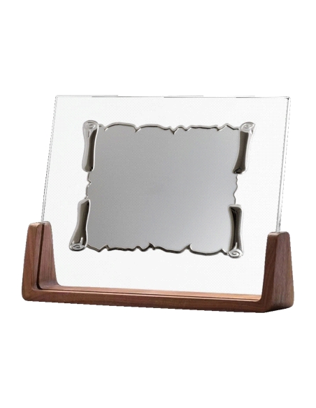 PLACA HOMENAJE CRISTAL Y MADERA                                                                     