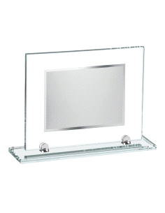 PLACA HOMENAJE CRISTAL Y ALUMINIO                                                                   