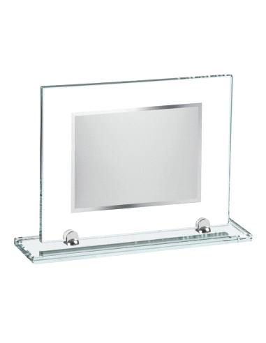 PLACA HOMENAJE CRISTAL Y ALUMINIO                                                                   