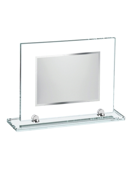 PLACA HOMENAJE CRISTAL Y ALUMINIO                                                                   