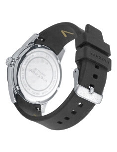 RELOJ ACERO NEGRO HOMBRE CORREA SILICONA, COLECCION ABRAHAM MATEO                                    2