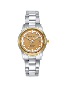 RELOJ ACERO DORADO MUJER, COLECCION ABRAHAM MATEO                                                   