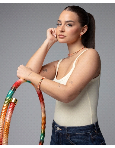 PULSERA ACERO ABIERTA FLEXIBLE ENROSCADA, COLECCION LAURA ESCANES                                   