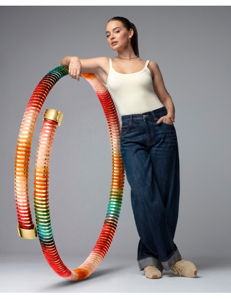 PULSERA ACERO ABIERTA FLEXIBLE ENROSCADA, COLECCION LAURA ESCANES                                   