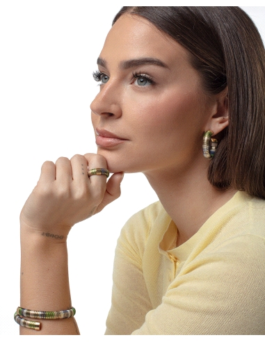 PENDIENTES ACERO ARO ENROSCADO, COLECCION LAURA ESCANES                                             