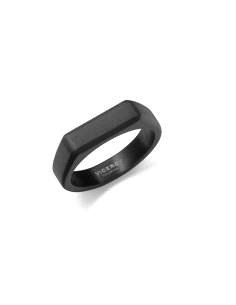 ANILLO ACERO SELLO NEGRO, COLECCION ABRAHAM MATEO                                                   