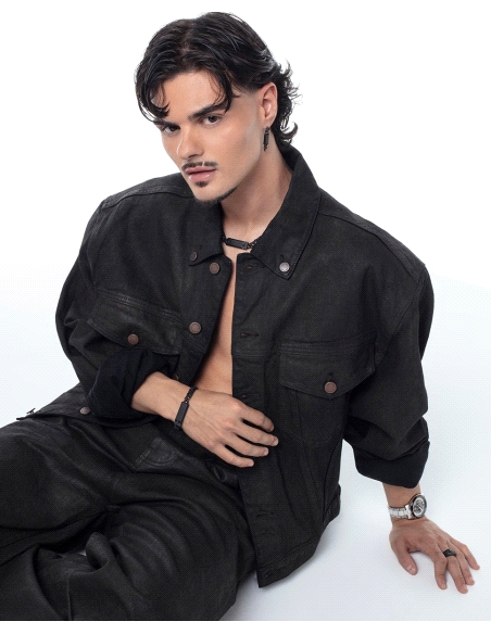 ANILLO ACERO SELLO NEGRO, COLECCION ABRAHAM MATEO                                                   