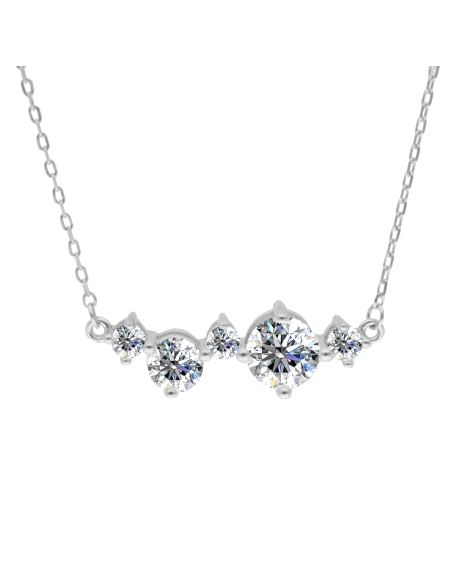 GARGANTILLA BRIZZLING PLATA CON DIAMANTE MOISSANITA BMP092                                          