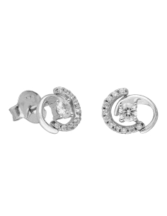 PENDIENTES BRIZZLING PLATA CON DIAMANTE MOISSANITA BME144                                           