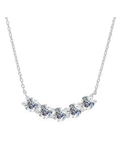 GARGANTILLA BRIZZLING PLATA CON DIAMANTE MOISSANITA BMP107                                          