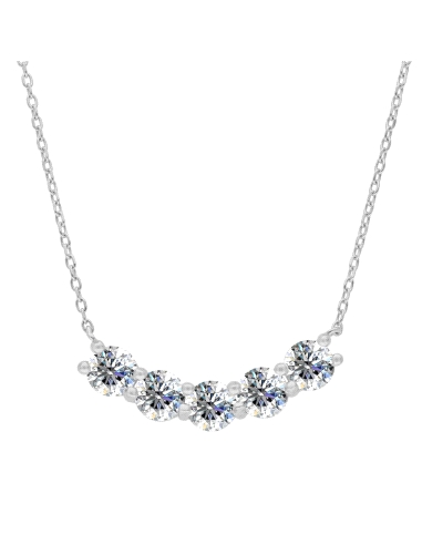 GARGANTILLA BRIZZLING PLATA CON DIAMANTE MOISSANITA BMP107                                          
