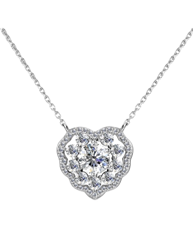 GARGANTILLA BRIZZLING PLATA CON DIAMANTE MOISSANITA BMP085                                          