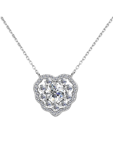 GARGANTILLA BRIZZLING PLATA CON DIAMANTE MOISSANITA BMP085                                          