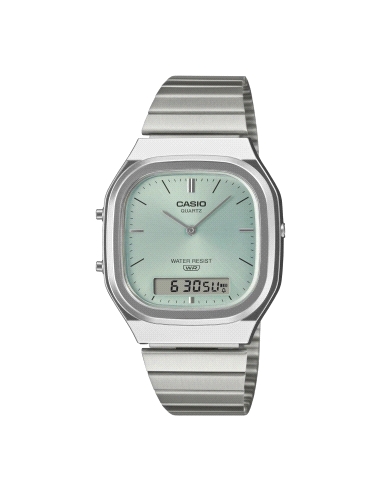 RELOJ CASIO VINTAGE UNISEX ACERO AQ-240E-2AEF                                                       