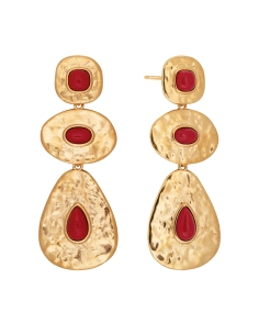 PENDIENTES VIDAL&VIDAL ZAHARA CON CORAL SINTETICO ROJO X48514                                       