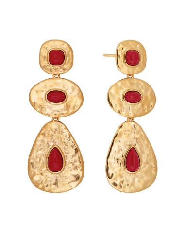 PENDIENTES VIDAL&VIDAL ZAHARA CON CORAL SINTETICO ROJO X48514                                       
