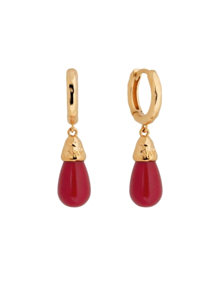 PENDIENTES VIDAL&VIDAL ZAHARA CON CORAL SINTETICO ROJO X48510                                       
