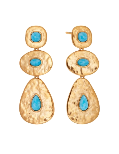 PENDIENTES VIDAL&VIDAL TURQUESA CON CUARZO LARIMAR AZUL X48515                                      