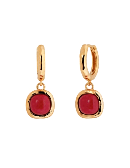 PENDIENTES VIDAL&VIDAL ZAHARA CON CORAL SINTETICO ROJO X48508                                       