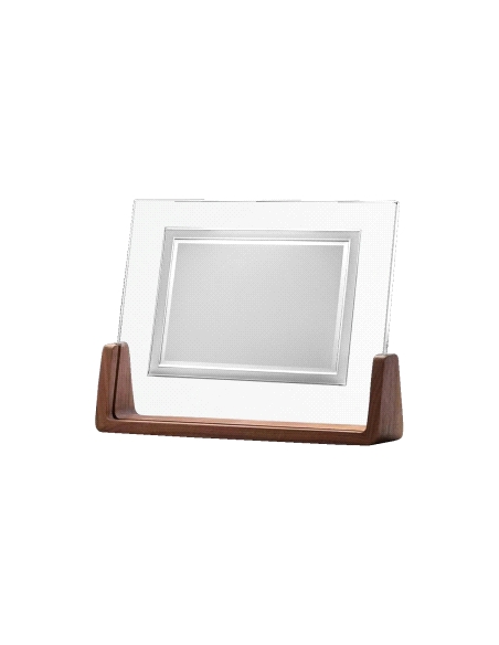 Placa conmemorativa de cristal y madera                                                             