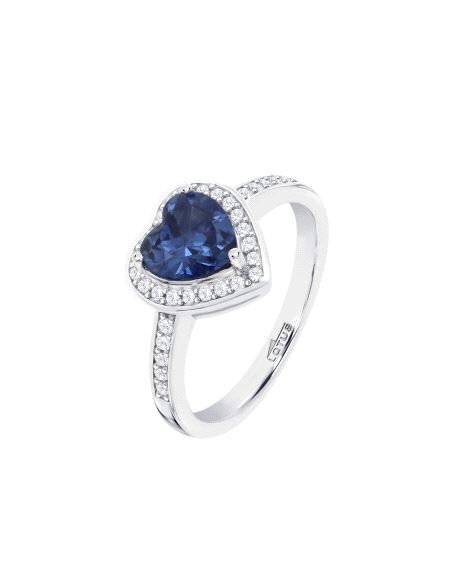 ANILLO LOTUS CORAZON AZUL NUMERO 12                                                                 
