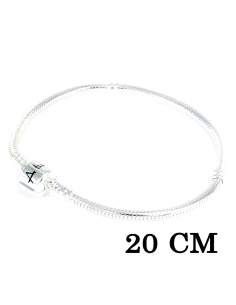 PULSERA ABALORIOS A TU LADO PLATA 20CM