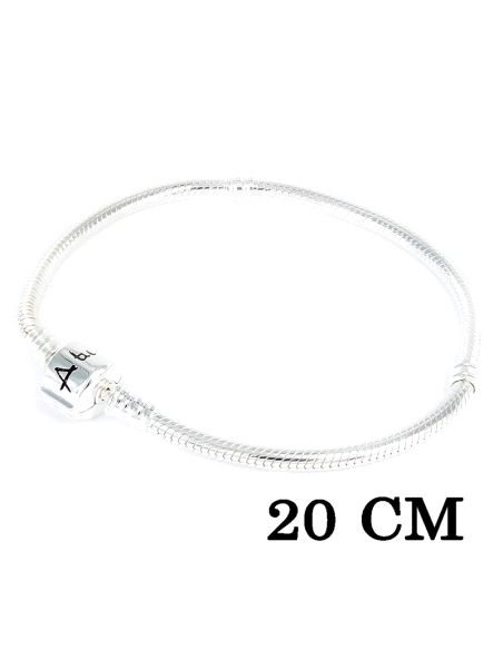 PULSERA ABALORIOS A TU LADO PLATA 20CM
