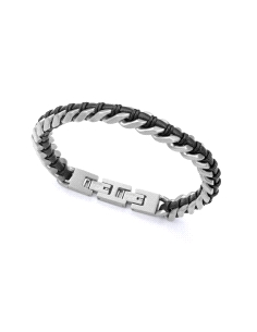 PULSERA VICEROY CABALLERO ACERO Y PIEL NEGRA CADENA 14386P01010                                     