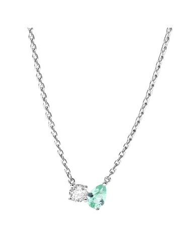 GARGANTILLA MURAT PLATA TOI & MOI TWIST VERDE                                                       