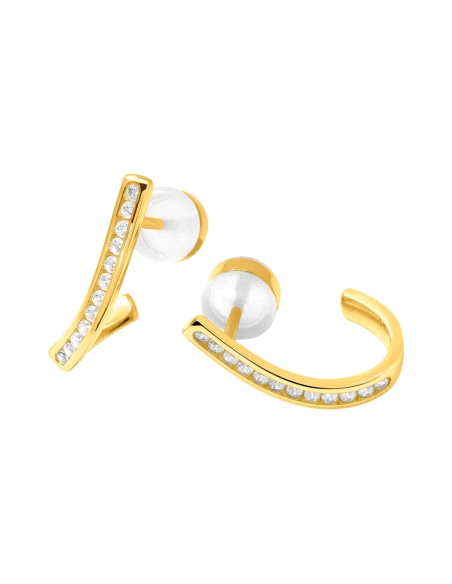 PENDIENTES MURAT PLATA SENA ORO                                                                     