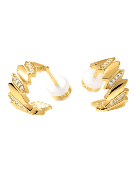 PENDIENTES MURAT PLATA MINUIT ARO ORO                                                               