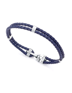 PULSERA VICEROY CABALLERO ACERO Y PIEL AZUL 15209P01013                                             