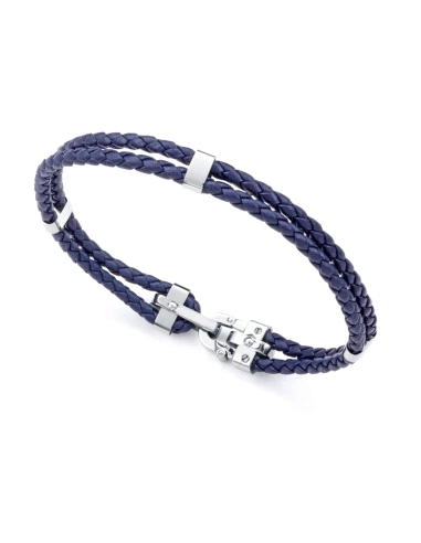 PULSERA VICEROY CABALLERO ACERO Y PIEL AZUL 15209P01013                                             
